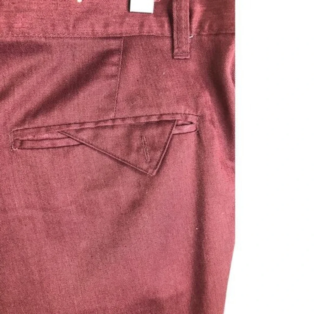 Pacific Blue Shorts Mens 36 Burgundy Maroon Flat Front Cotton Blend Twill Casual